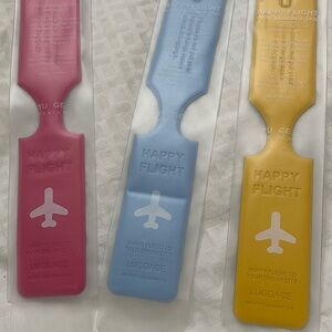 Happy flight Colorful Luggage Tags Set